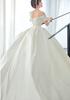 [Housaku Co., Ltd.] Wedding Dress, Illusion Neck, Bell Sleeves, Satin, Elegant, Exquisite Princess Style, Lace-up, A-line, for Concerts, Recitals, Gor