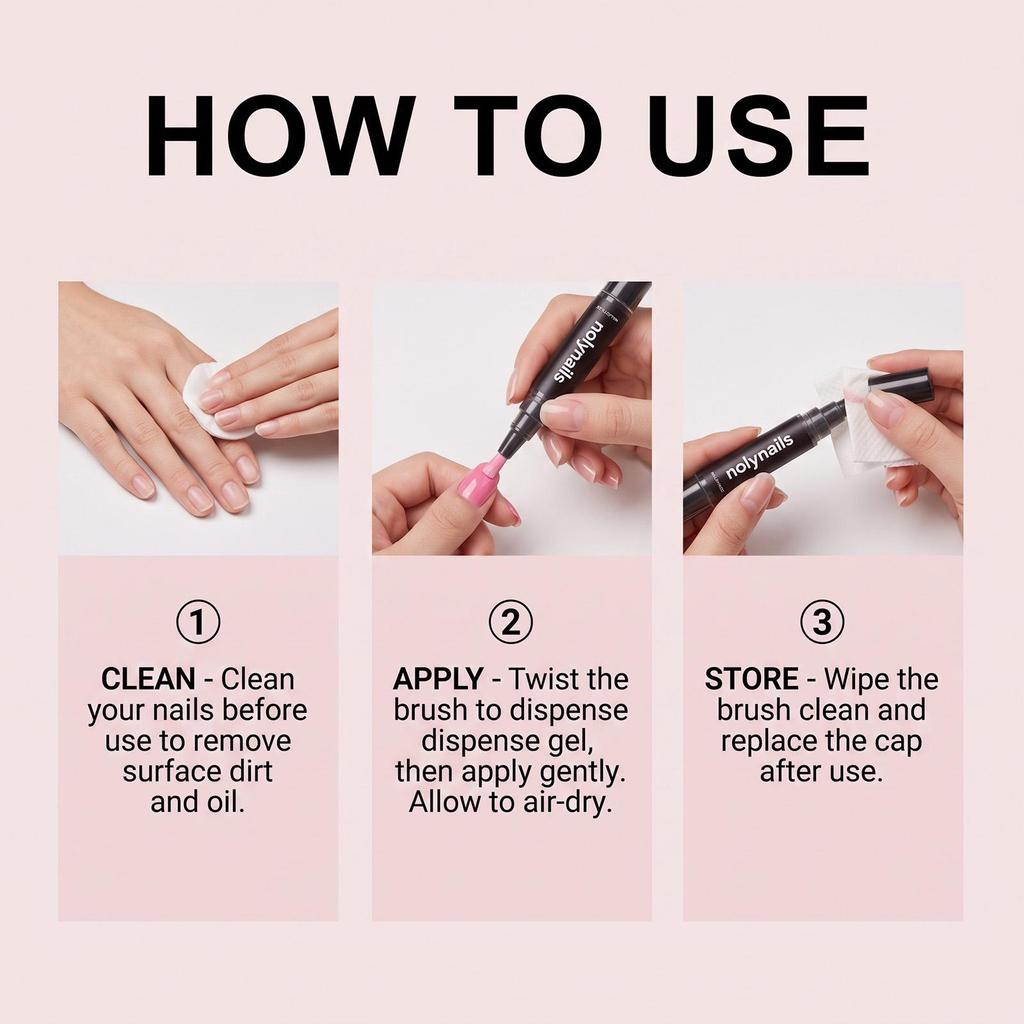 Nail Polish Glue Pen (colorful) Quick-drying Without Ultraviolet Rays, Five-color Brushes, Accurate and Lasting Nail Polish Glue Pen