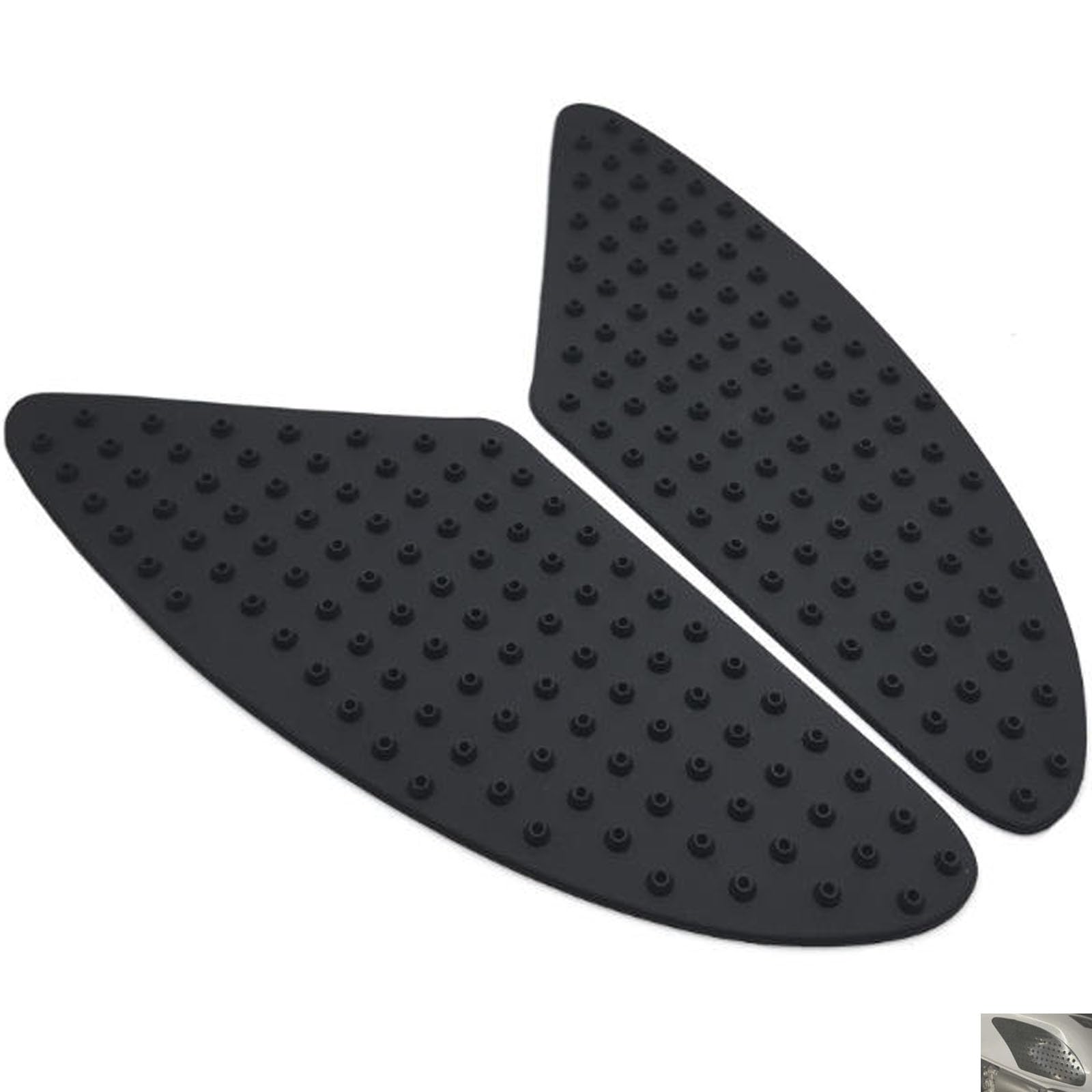 

Mirhua Grip Pad Tank Side Pad Protector Left and Right Set Scratch Resistant Fit for Honda Triumph Kawasaki Yamaha (Black) чорний