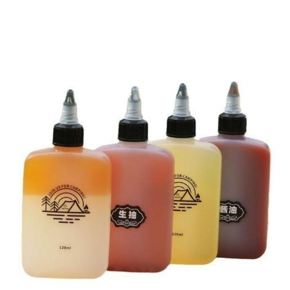 1/2/3/4/5pcs 120ML Camping Seasoning Bottle Portable 6*2.5*13.5cm Seasoning Jar Squeeze Bottle Oil Pots Storage Boxes