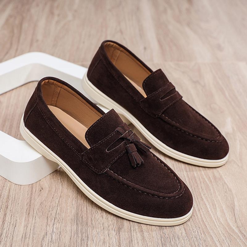 British Style Men Loafers Fashion Comfortable Men's Casual Shoes Breathable Lightweight Walking Sneakers Slip On Driving Flats