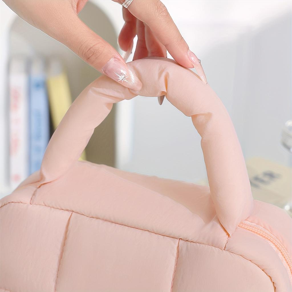 Soft And Fluffy Large-Capacity Bag Multicolor Solid Multifunctional Storage Bag With Zipper Cloud Travel Organizer Down Cute And Elegant Women's Bag