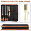 19pcs Metal File Tool Bag T12 Drop Forged Alloy Steel File Set Precision Wood Handle Rasp File Tools for Metalwork Hand Tools