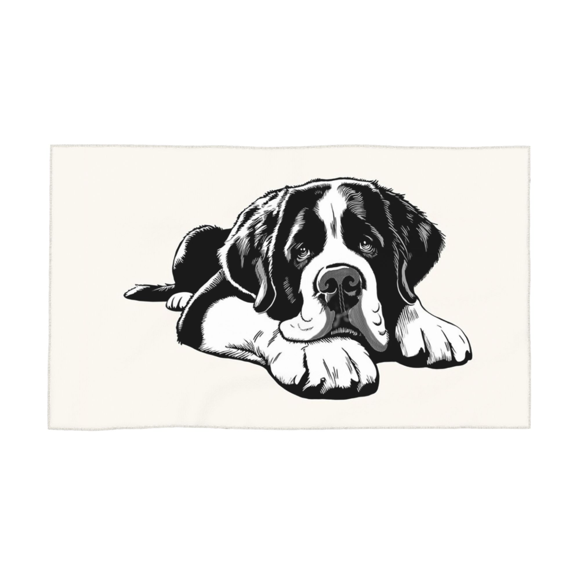 

The Saint Bernard Soft Face Towel Quick Dry Pool Bath Cotton Towels Absorbent Quick W30*H60(CM)