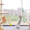 La La Pet®Retractable Cat Teaser Toy Cat Toys for Indoor Self Play 3 Pack Interactive Cat Feather Toy Hanging Spring Cat Toys Cat Teaser Suction Cup