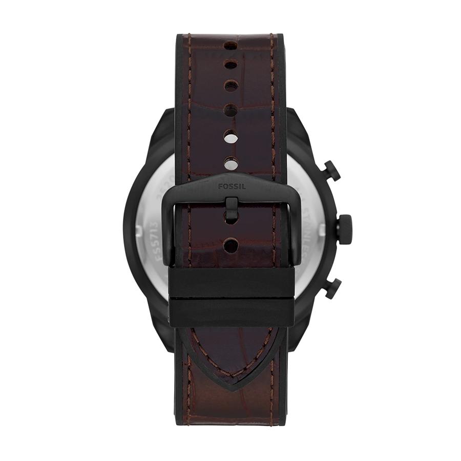 Fossil Ceas pentru bărbați cu carcasă din oțel inoxidabil, cuarț, curea din piele FS5713