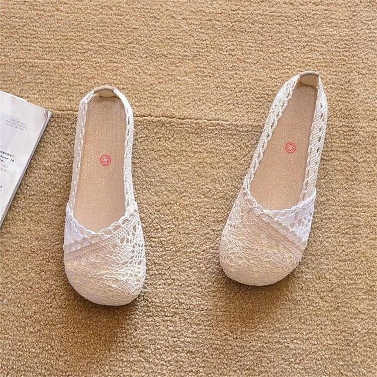 Fashion Women's Casual Shoes 2025 Summer New Non Slip Mesh Breathable Round Toe Flats Fashion Lightweight Comfortable Soft Sole Sandals