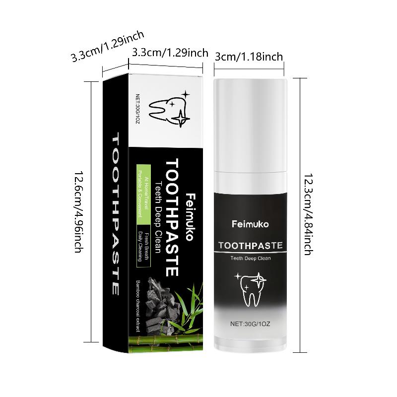 Eelhoe Bamboo Charcoal Toothpaste Tooth Powder Activated Carbon Removing Yellow Teeth Cleaning Tooth Stain Long-Lasting Fresh