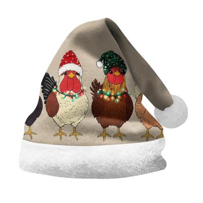 2024 Double-Sided Fleece Christmas Hat for Kids & Adults