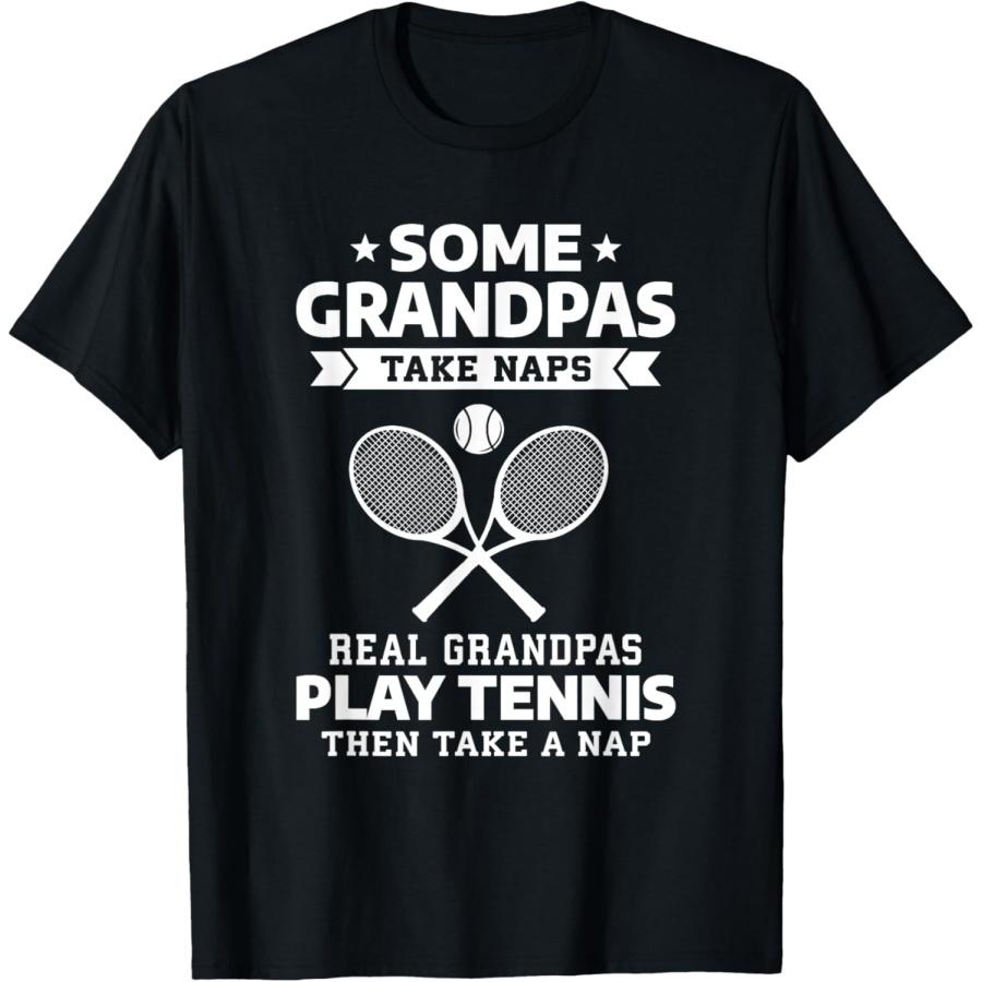 Some Grandpas Take Naps Real Grandpas Play Tennis T-Shirt(1) XXXXXL чёрный