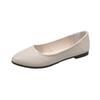 White Work Shoes Women's Thick Heel Soft Leather Soft Sole Nurse Shoes Are Not Tired After Standing for a Long Time, Professional Comfort, Beig