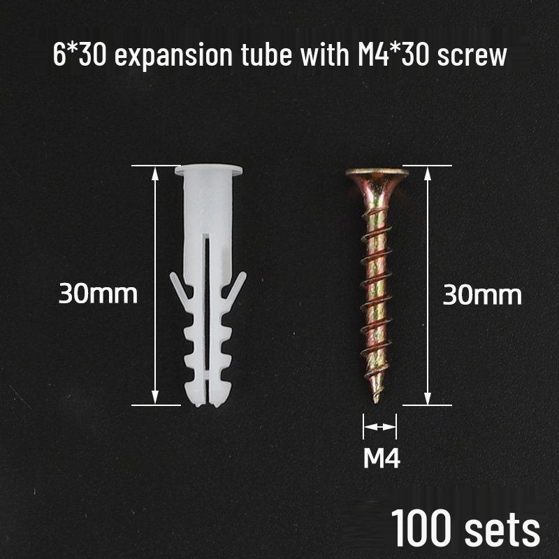 Plastic Expansion Tube Set with Screws and Rubber Plugs (5-12mm)