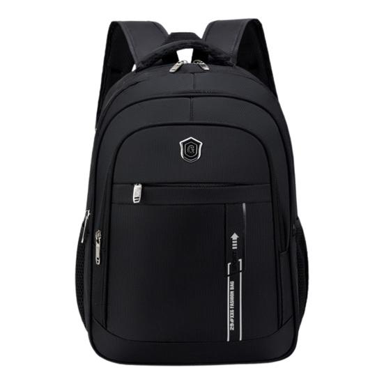 Men Backpack Large Capacity Waterproof Zipper Closure Good Load-bearing Adjustable Strap Oxford