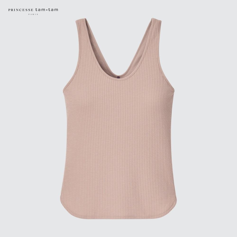 

UNIQLO JAPAN Airism Топ с бюстгальтером в рубчик Princess Tam Tam