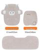 Universal Embroidered Lambswool Car Seat Cushion Set - Winter Warm 3-Piece Interior Decor.