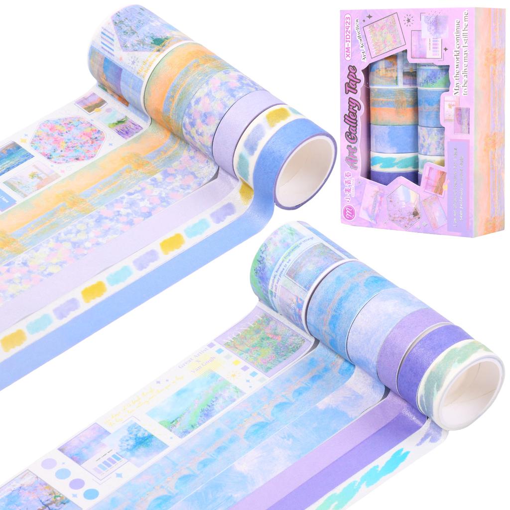 12Rolls Cute Washi Tapes Japanese Adhesive Decorative Masking Tape Scrapbook Stationery Stickers School Supplies DIY Craft Decor