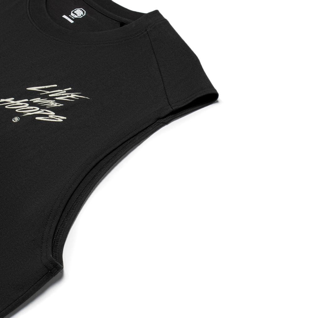 LiNing Loose Breathable Round Neck Comfortable Sleeveless Sports Vest Men Tops Obsidian-Gray AVSU443-3