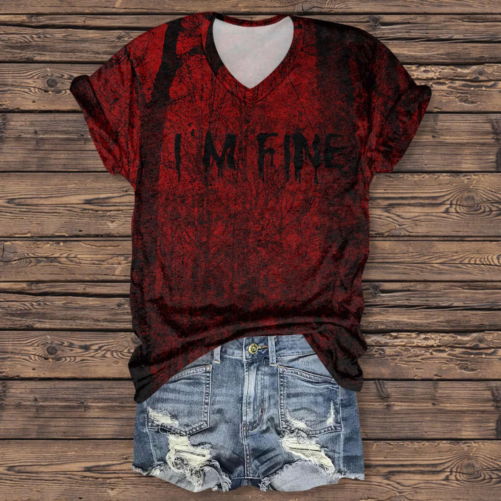 

Женский модный повседневный топ с рукавом три четверти, Хэллоуин с буквами, топ с принтом «Призрачное лицо» XXXL винный