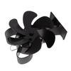 6 Blade Heat Powered Stove Fan for Wood Fireplace Chimney Fireplace Fan Increases Warm Air Silent Operation Black