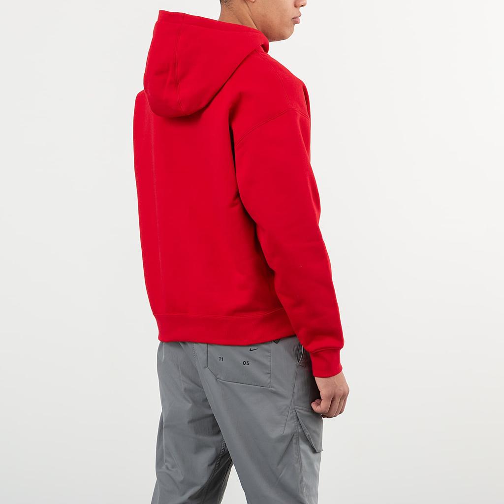 Nike Fleece Hoodie With Drawstring Men Tops Red CD6393-687