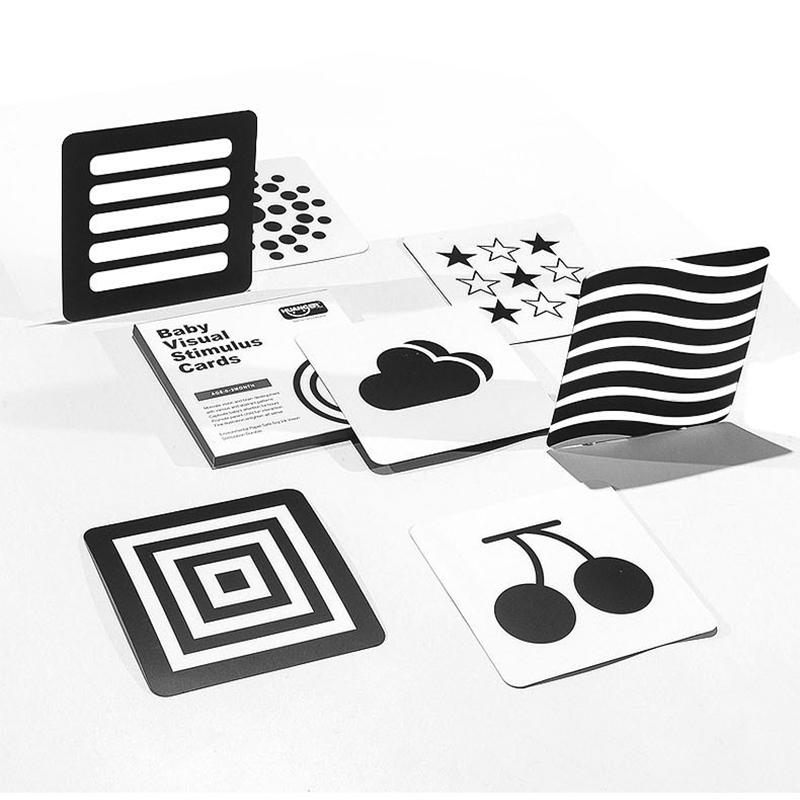 Non-Toxic Montessori Baby Visual Stimulation Card Toys Black White Flash Cards Early Childhood Learning Educational Toys For Newborn Baby