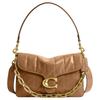 COACH ChainTabby 26 Gold Metal Logo Cowhide Shoulder Bag Medium Women's Honey Brown