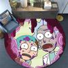 Rick and Morty2 Round Area Rug,Carpet Rug for Living Room Bedroom Sofa Playroom Decor,Non-slip Floor Mat
