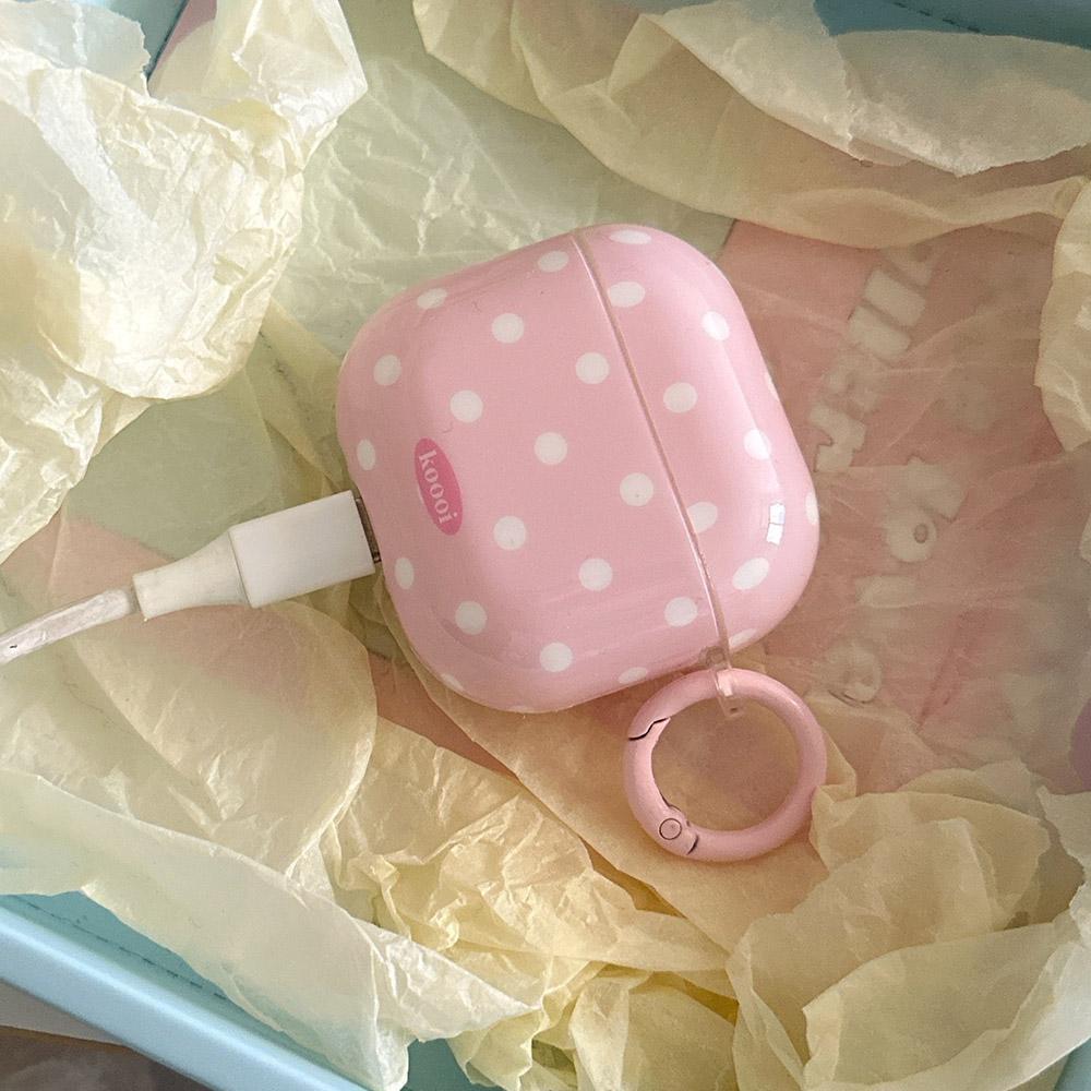 Pink Purple Polka Dot Couple Soft Earphone Protection Cover Case For AirPods 1 2 3 4 Pro 2 With Fall Protection Shell