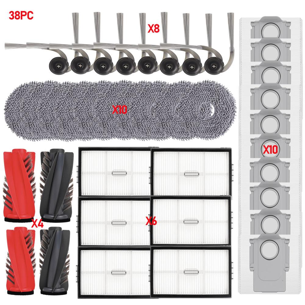 Parts For Roborock Qrevo EdgeT/Saros 11R/G11S Ultra/Qrevo CurvX/S9 MaxV Slim Robot Vacuum Filter Main Side Brush Dust Bag Mop