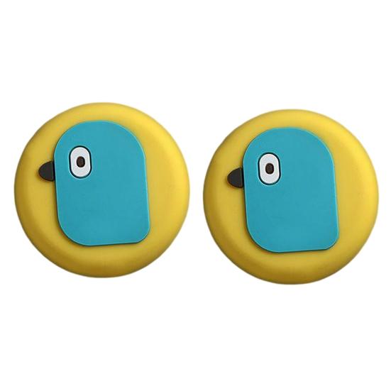 

2Pcs Cartoon Door Knob Stopper Wall Protector Self-Adhesive Round Square Door Handle Stop