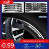 GLC GLB 4pcs Car Wheel Hub Sticker Tire Rim Metal Alloy Strips For Mercedes Benz AMG W206 W204 W205 W212 W213 W221 W222 W223 W2