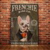 French Bulldog Coffee Club Dogs Metal Sign Funny Fries Tin Poster Home Decor Bar Wall Art Painting Dog Lover Poster xinch