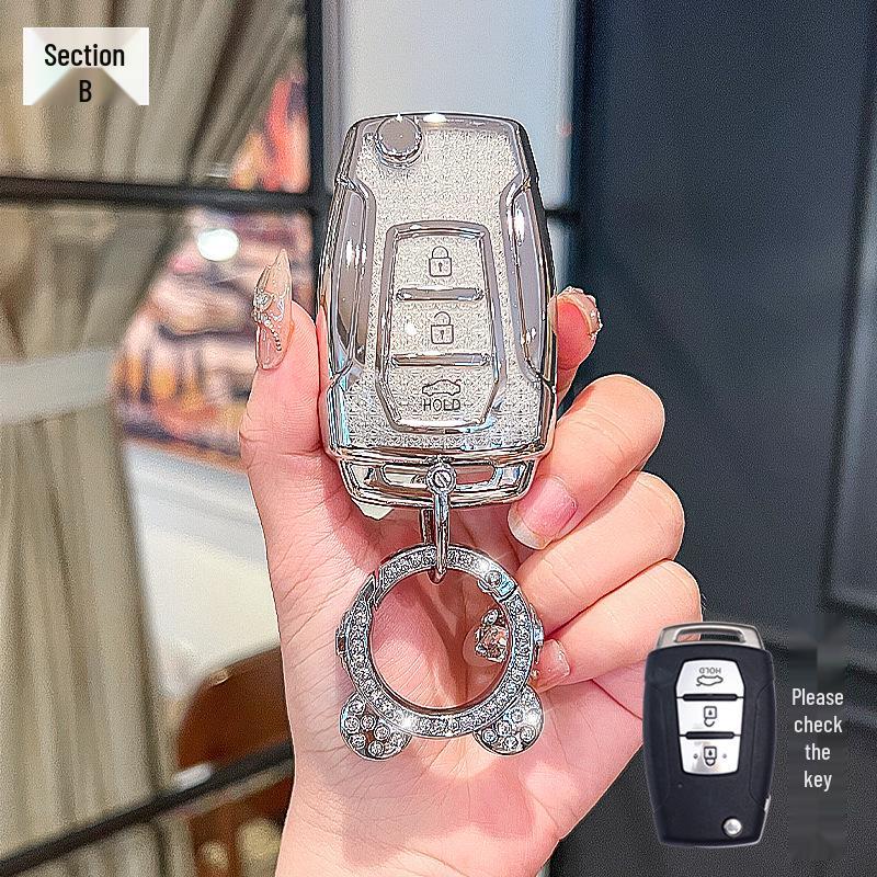 Ssangyong Korando Rexton Crystal Remote Key Protective Cover Set