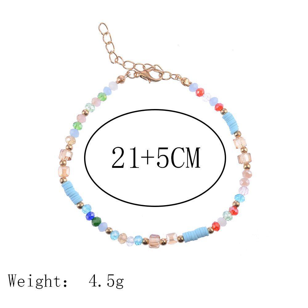 Women Bohemian Jewelry - Personality Bracelet Beach Anklet Simple Beaded Jewelry Contrast Color Fashion Handmade  Accessories
