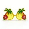 Hawaiian Sunglasses for Party, Summer Beach Glasses with Palm Tree & Hibiscus Flower, Funny Costume Prop Shades for Vacation Photo Booth Decor