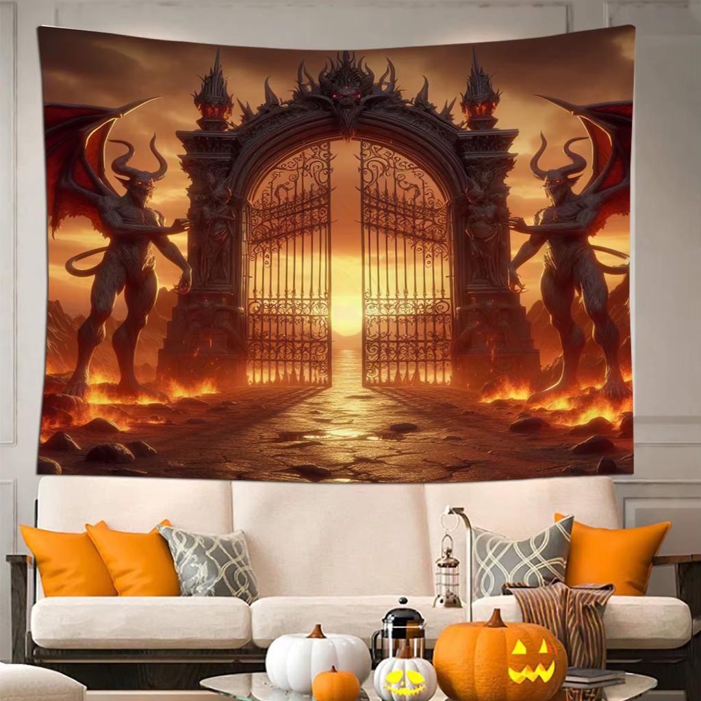 Halloween Festival Tapestry horrific Tomb Wall Hanging for Party Festival Bedroom Office Living Room Home Decor Wall Decoration