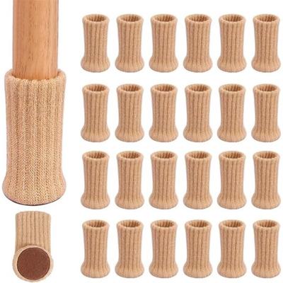 24 PZ Protezioni per Gambe di Sedia Protezioni per Pavimento Calzini per Gambe di Sedia Altamente Elastici con Cuscinetti Antiscivolo Spessi Cappucci per Gambe di Sedia Set di Coperture per Mobili