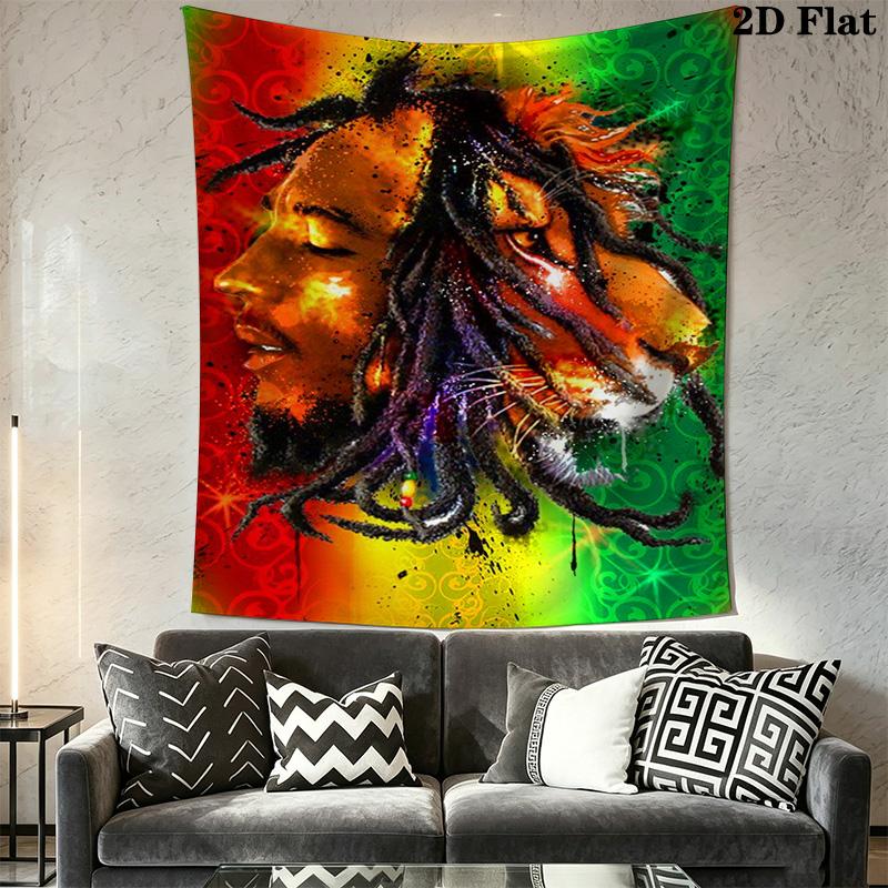 Abstract Guitarist Tapestry Urban Art Vibes Tapestry Background Cloth Fashion Print Home Decor Wall Covering Decoration Soft