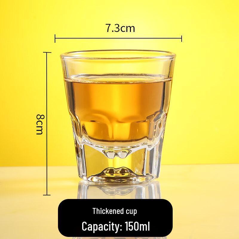 ZISIZ Octagonal Tempered Glass Tumbler