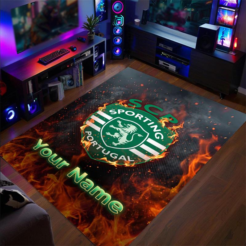 Crystal Velvet Rug Sporting CP Print Custom Name Text Floor Mat Home Decor
