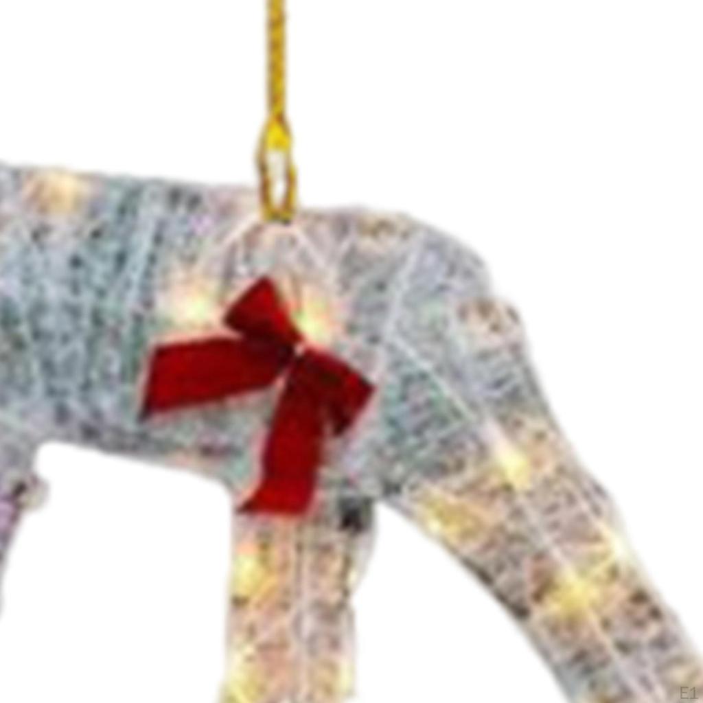 Christmas Tree Hanging Ornament Acrylic Decoration Elk Pendant for Outdoor