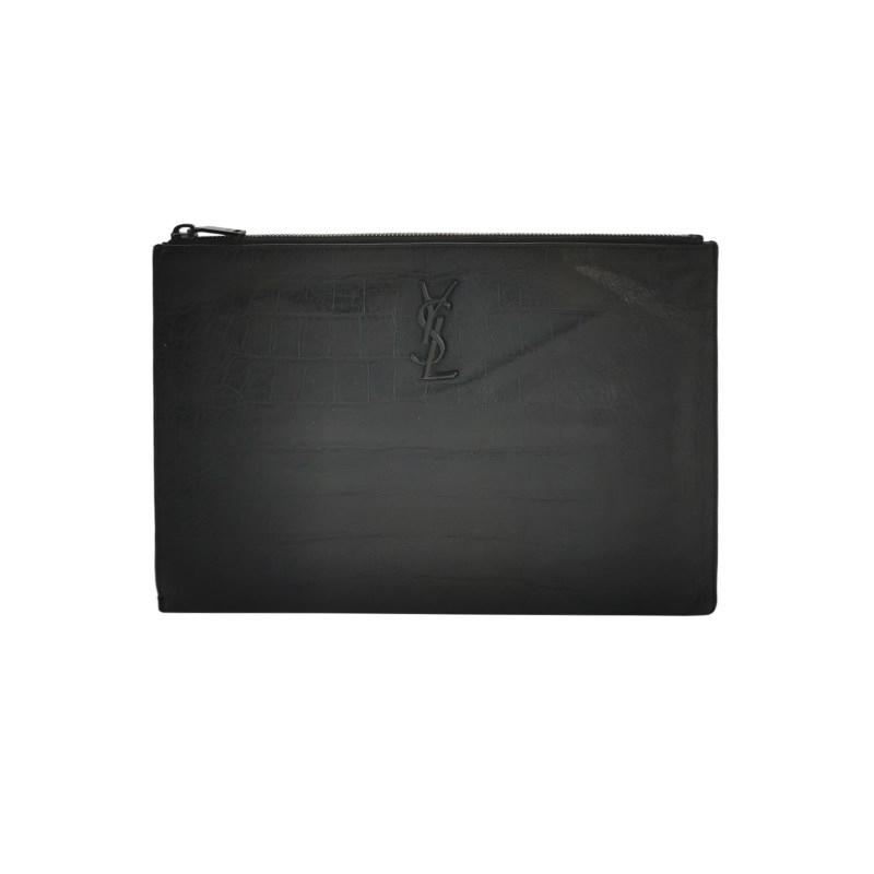 [Pre-Owned] Ysl Black Label Logo Crocodile