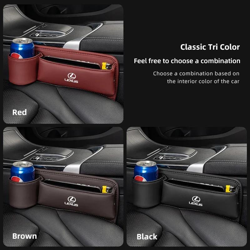 Car Seat Gap Storage Box Leather Cup Holder Organizer For Lexus ES RX NX LS UX LM LX GX LC RZ IS CT GS RC HS SC LBX IS300 RX350