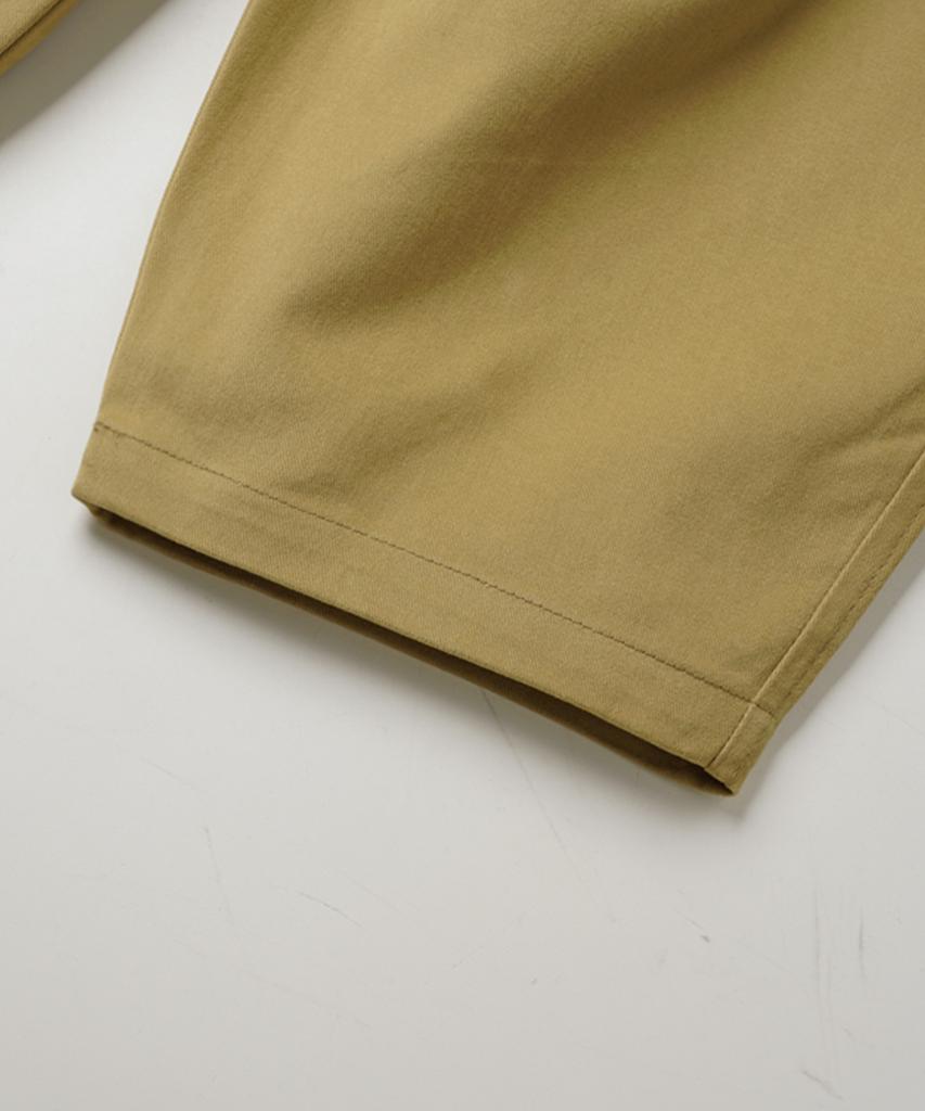 JEMUT Cotton Peach Wide Elastic Waist Pants Beige Mmlp2673