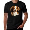Cool Kooiker Hondje Polygon Design T-shirt Casual Street Style Korte Mouw Tee