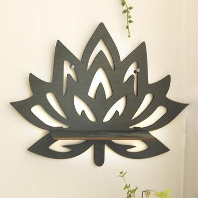Wooden Shelf Wall Organizer Office Stand Flower Floating Display Storage for Candleholder