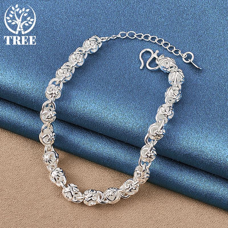 925 Sterling Silver Faucet Chain Bracelet Jewelry