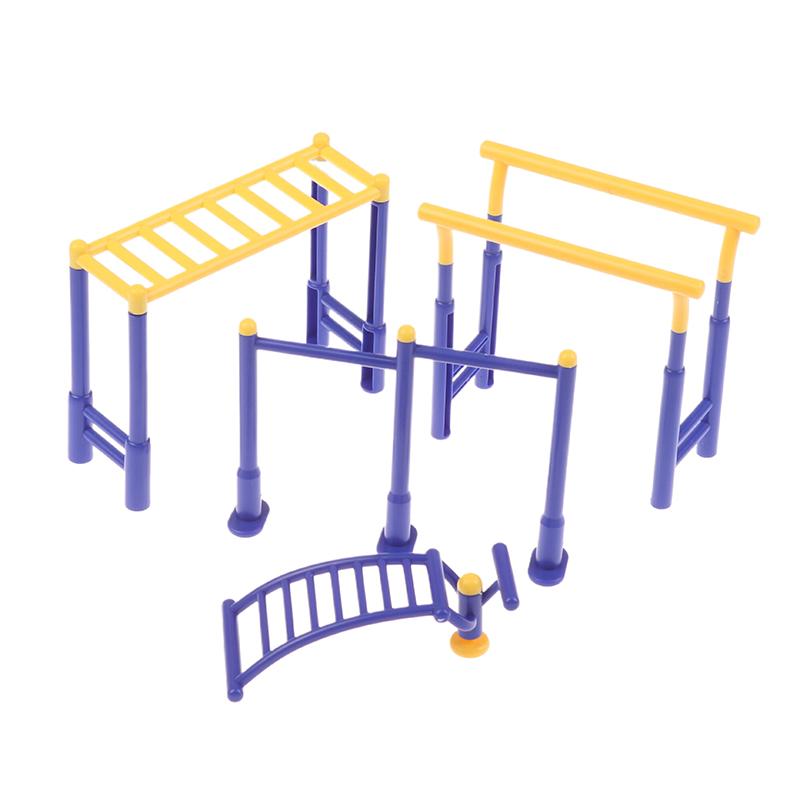 1 set 1/12 Dollhouse Miniature Park Fitness Equipment Model Toy for Dollhouse Decoration Accessories Kids Pretend Play Toy