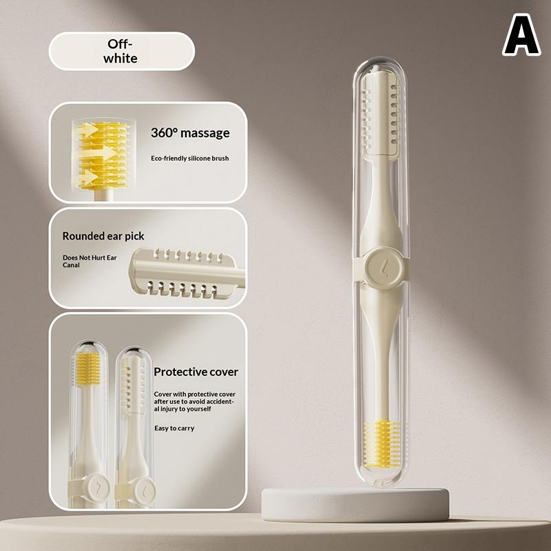 

1pcs Double-Ended Nose Silicone Brush Manual Nose Hair Trimmer Portable Hair Scraper Shaving Nose Hair Neus Trimmer Men Ear Pick
