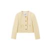 PEACEBIRD Women's Round Neck Short Jacket